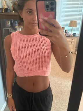 Levi's Pink Cropped Knit Tank